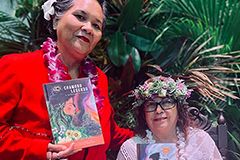 Photo of author Teresita Lourdes Perez and CHamoru translator Maria Ana Tenorio Rivera