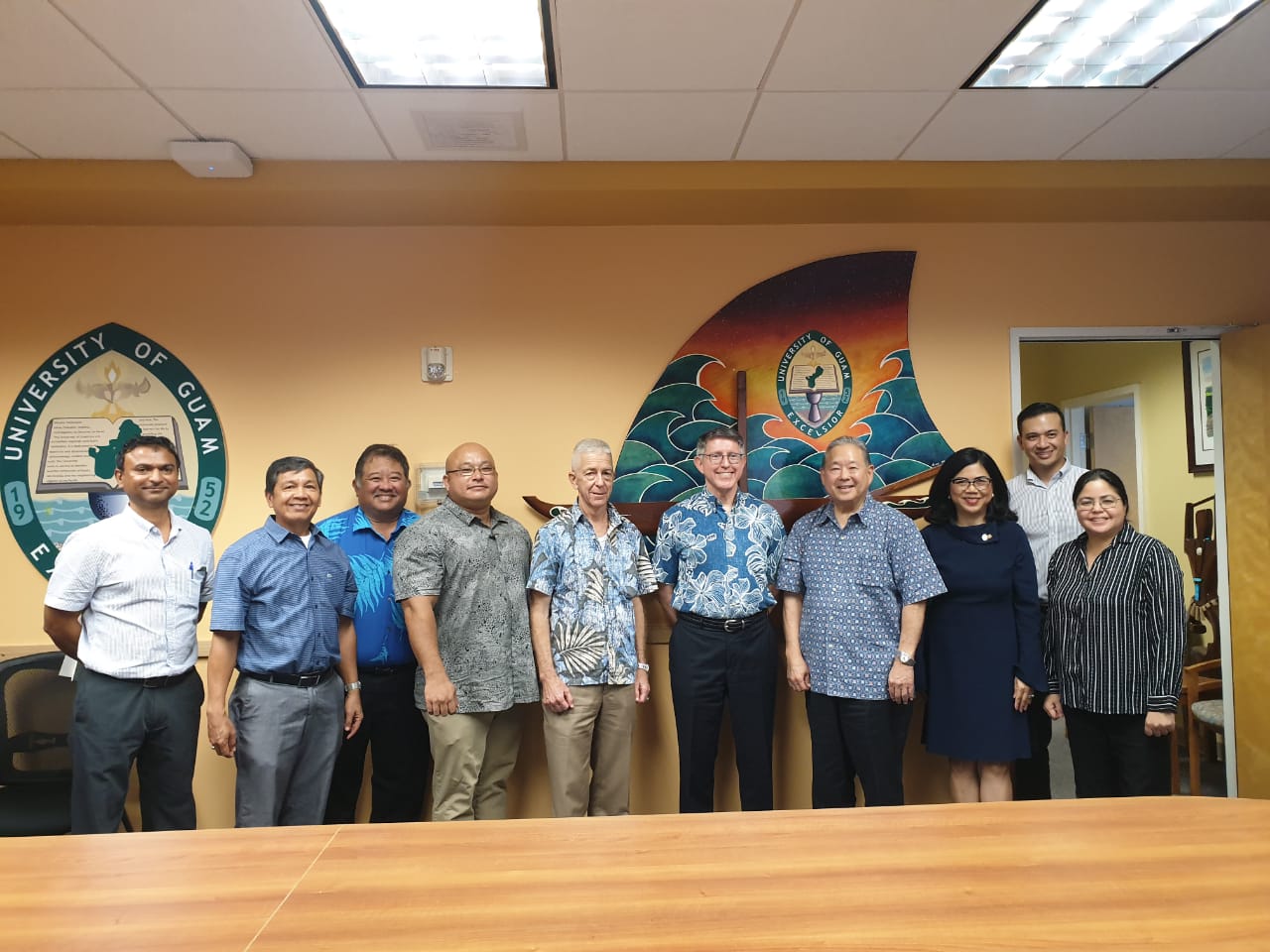 Group photo of Leadership from SSFM International and the University of Guam at a meeting in January.