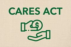 A photo of an icon that represents CARES Act