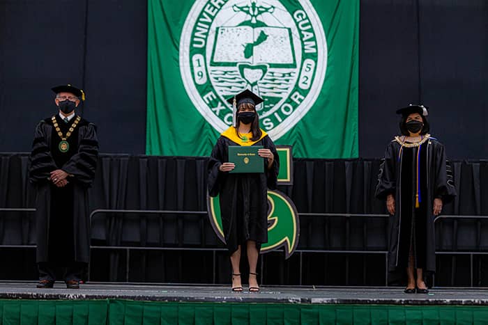 University of Guam President, Senior Vice President and Provost, and Class Valedictorian