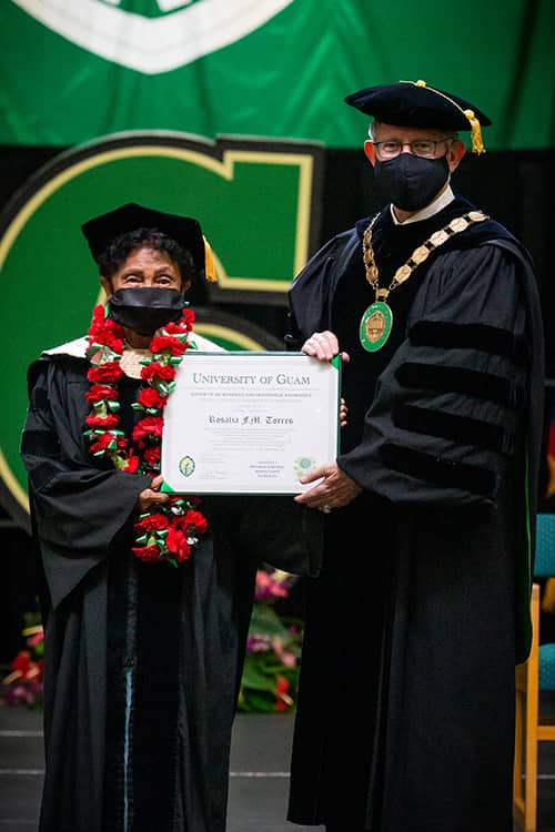 Rosalia Mateo at the 2020 Commencement