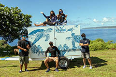 University of Guam Sea Grant Program team and trailer