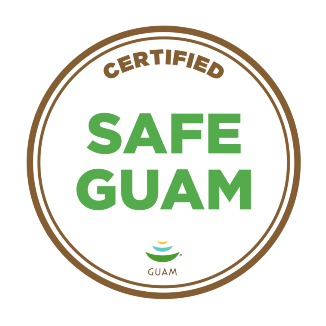 Graphic photo of the Guam Safe Certified badge