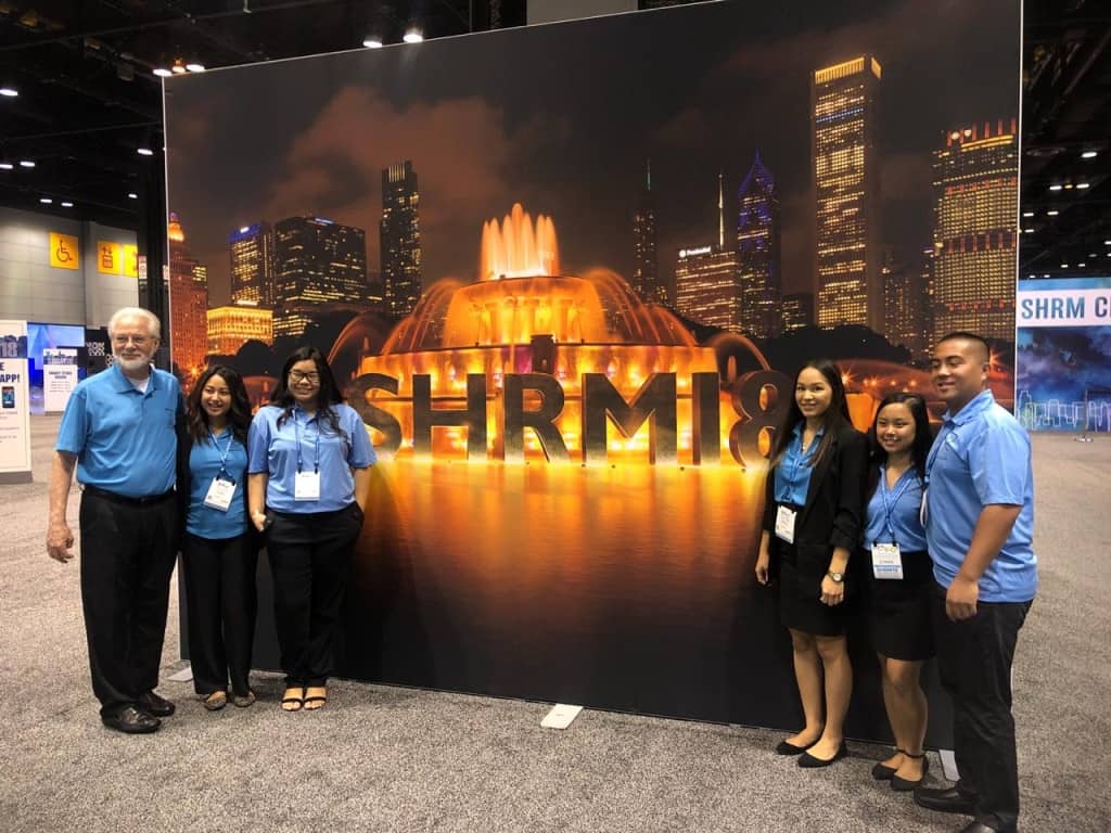 Colfax and students at the SHRM Annual Conference & Exposition