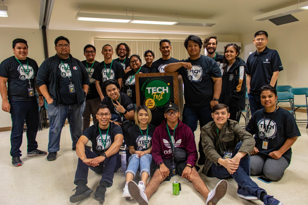 Group photo of OIT team at Tech Fest 2020