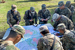 The cadets were tested in marksmanship, map reading and navigation, physical fitness, and teamwork.