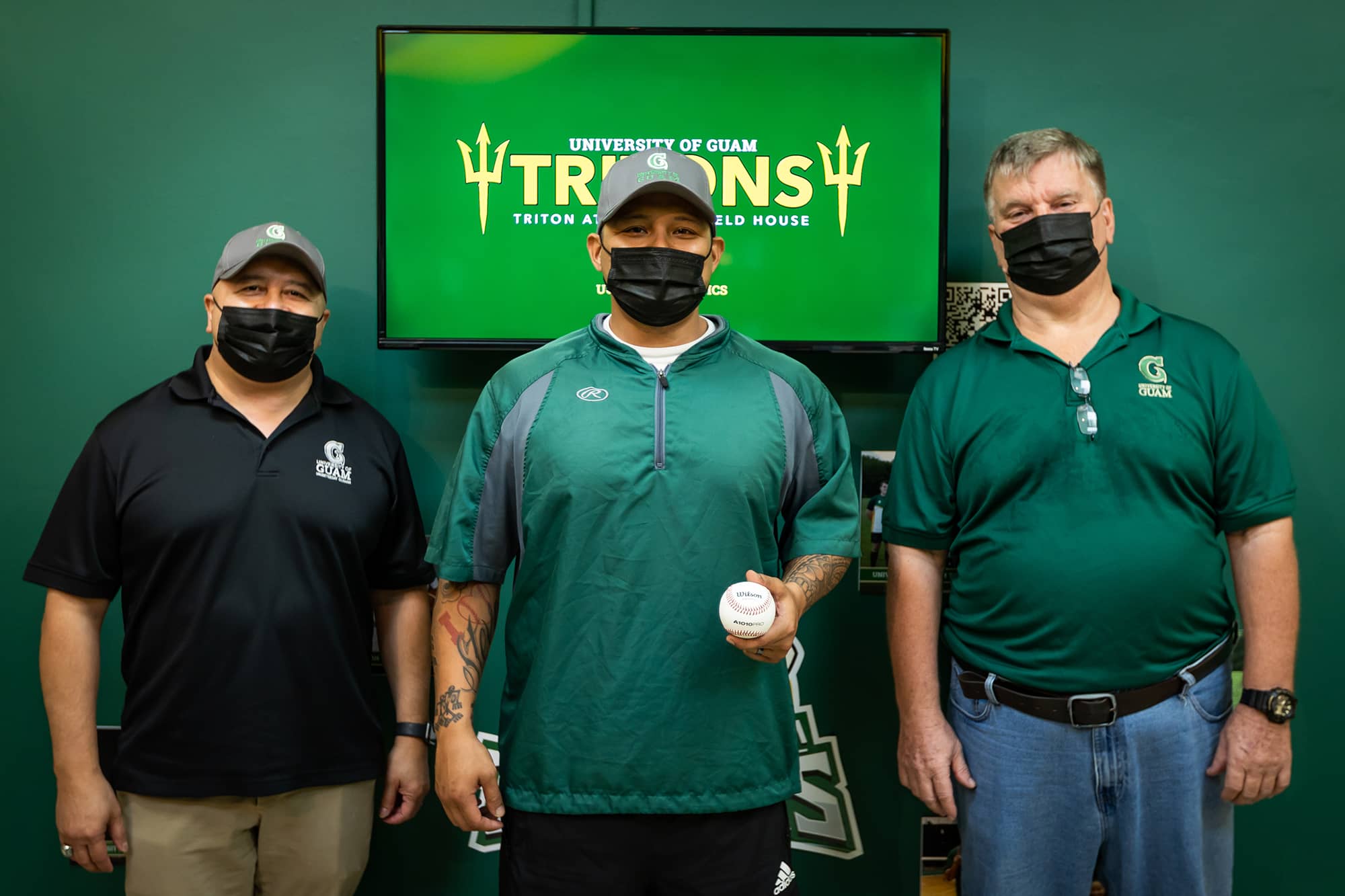 Group photo of Lawrence Camacho, Roke Alcantara and Doug Palmer