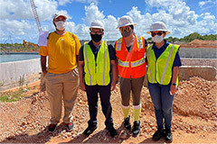 Civil engineering students at the Guam Waterworks Authority