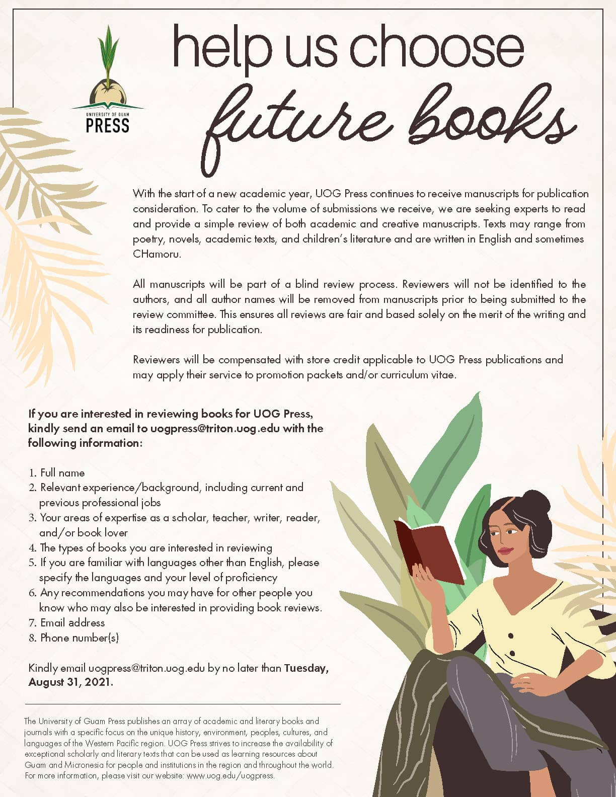 UOG Press Future Books Announcement