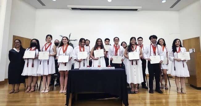 Group photo of Alpha Zeta Xi Induction