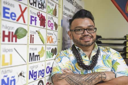 UOG alumnus Brian Jess Terlaje uses dance and cultural connection to teach the CHamoru language.