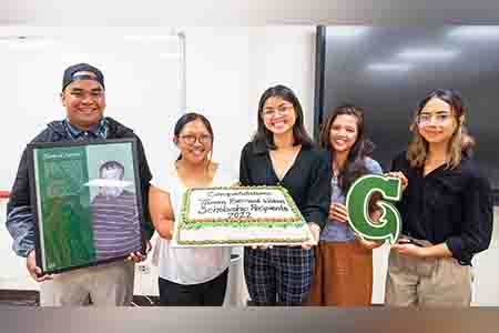 University of Guam agriculture student recipients of the 2022 Bernard Watson Scholarship.