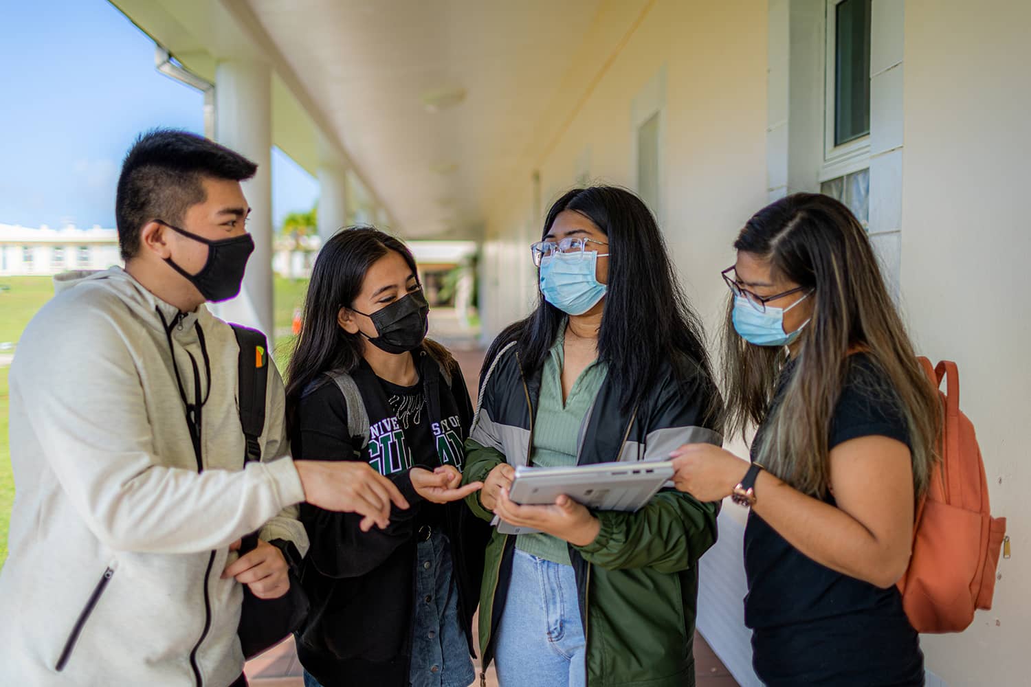 Photo of four Triton Students