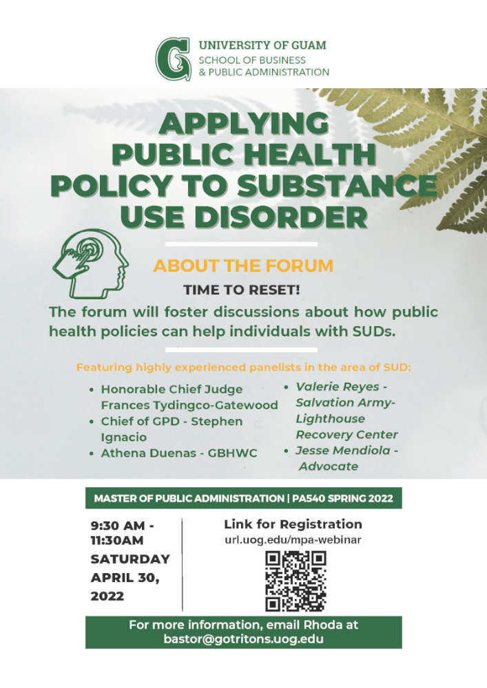 MPA Forum: Applying Public Health Policy to Substance Use Disorder