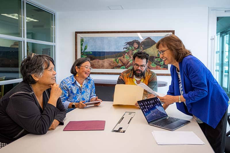 Photo of on-island members of the Na’huyong CHamoru Anthology Project