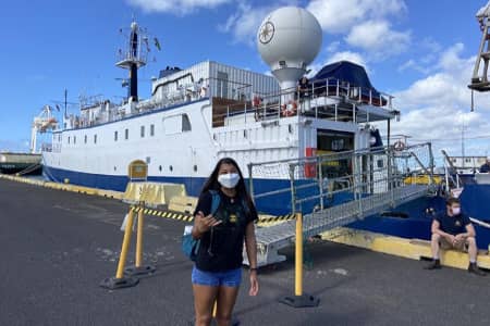 Sablan will be logging data onboard the EV Nautilus research vessel.