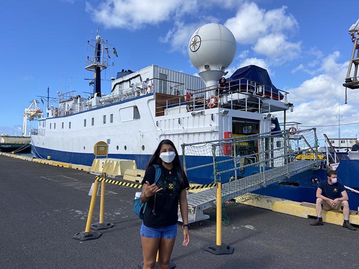 Sablan will be logging data onboard the EV Nautilus research vessel.