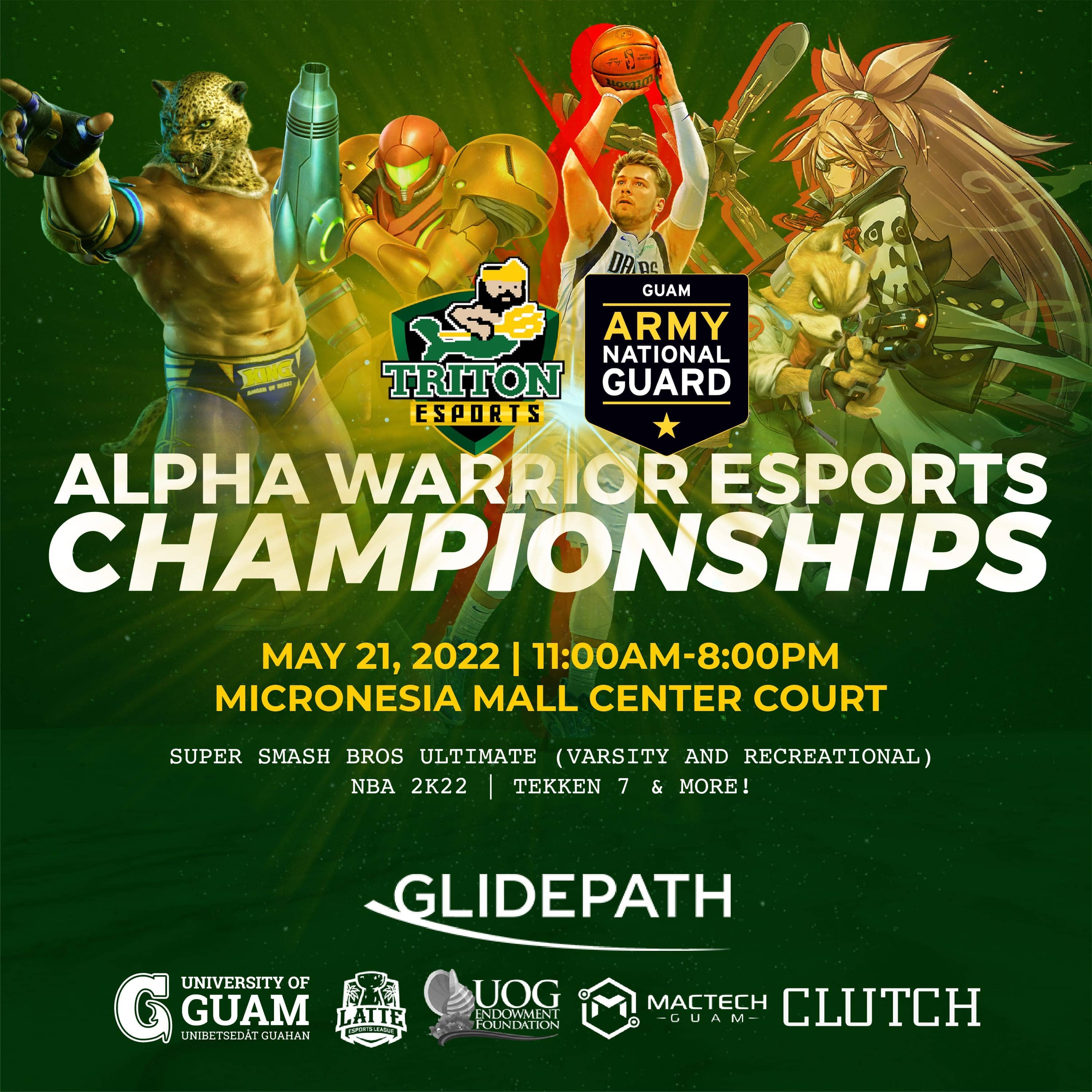 Flyer that says "Alpha Warrior Esports Championship"