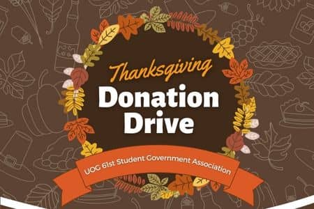 The University of Guam’s 61st Student Government Association will be hosting a Thanksgiving donation drive.