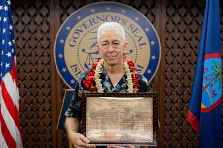 Geologist receives highest award from the Office of the Guam governor
