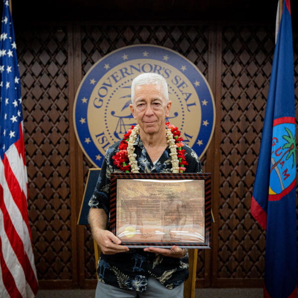 John W. Jenson receives the Ancient Order of the Chamorri Award