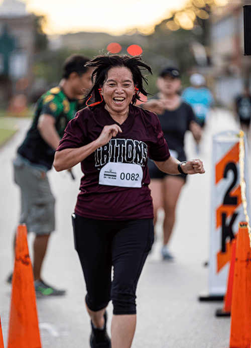 Photo of Dr. Hattori-Uchima running