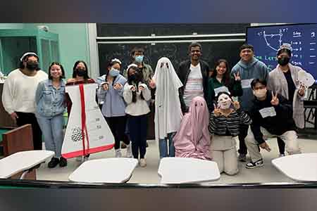 Dr. Tedros Bezabeh's classes joined the nationwide celebration of chemistry in October.