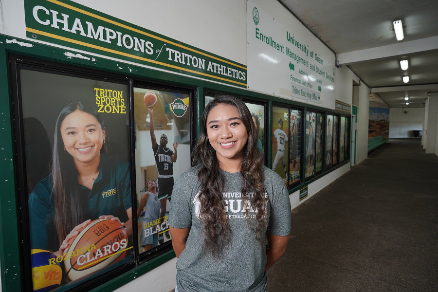 Rozanna Claros, the host of "Triton Sports Zone," revealed the updated Champions of Triton Athletics wall during a live episode of the podcast on Aug. 26.