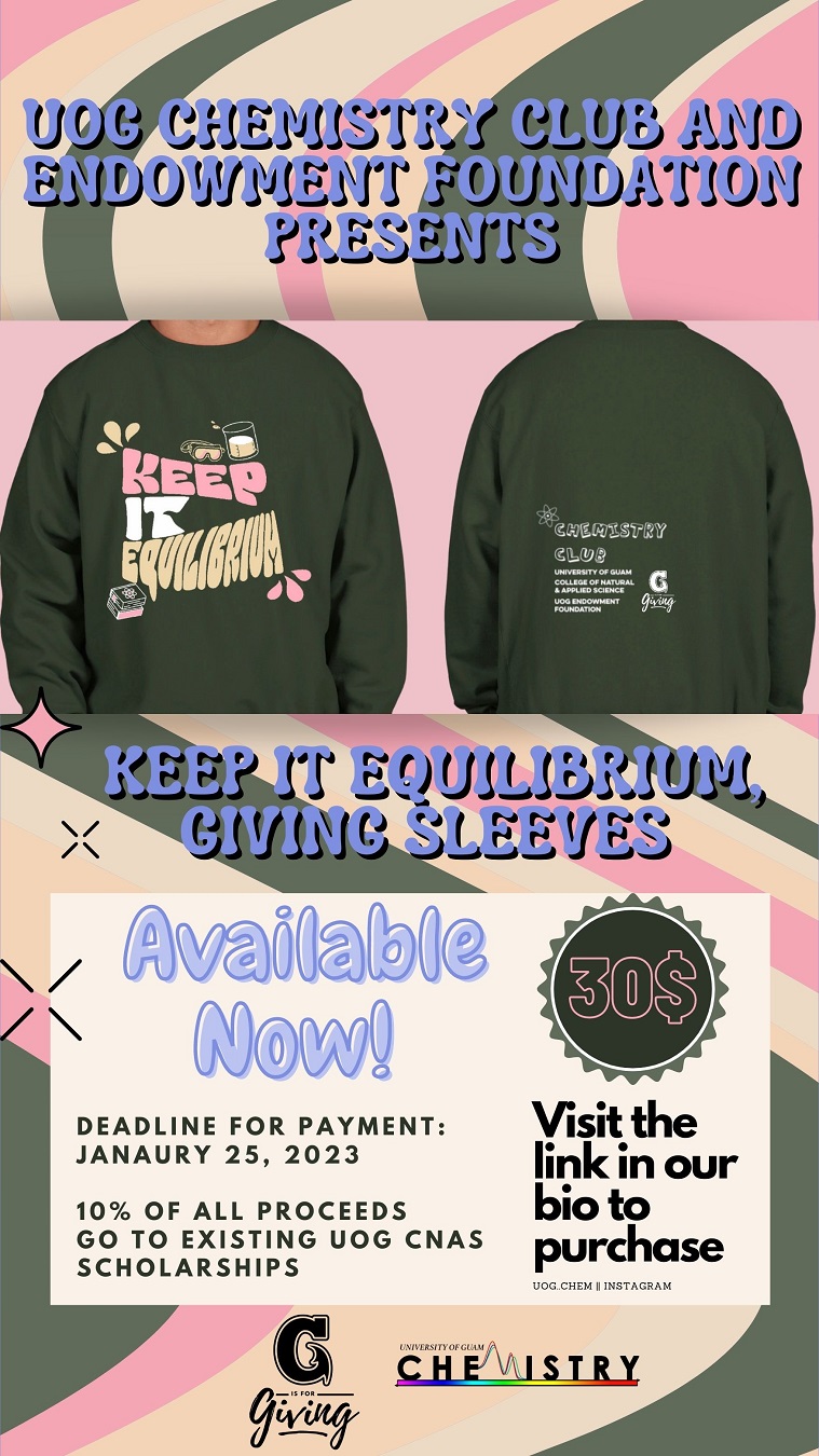 University of Guam Chemistry Club offering fundraiser t-shirts