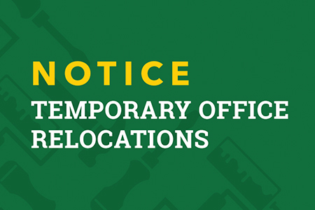 Notice: Temporary office relocations