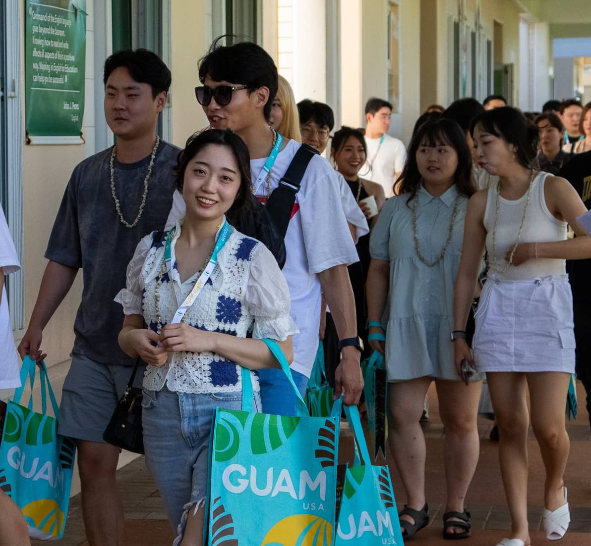 Students from South Korea and Japan