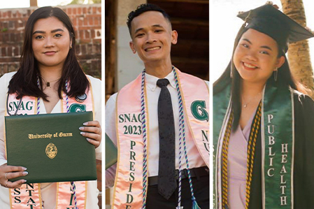 Collage photo of Cyrene Bansil, Gabrielle Gonzaga, and Mason Christopher Calma