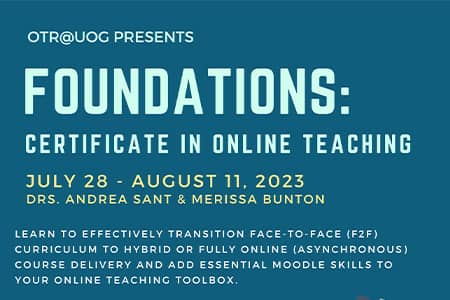Foundations: Certificate in Online Teaching Flyer