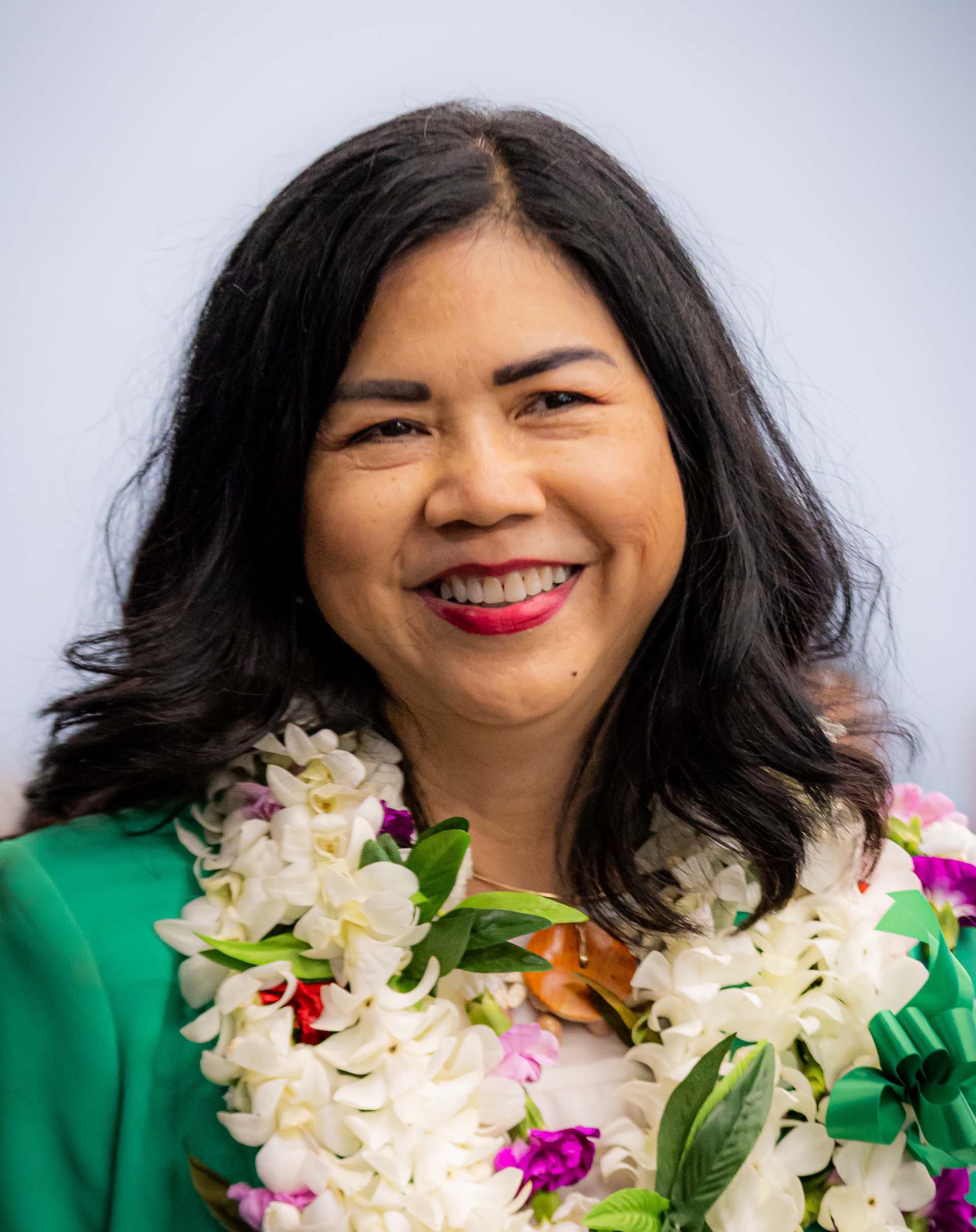 Dr. Anita Borja Enriquez reacts and gets congratulatory greetings following the University of Guam Board of Regents vote on June 22, choosing her as the 12th UOG president.