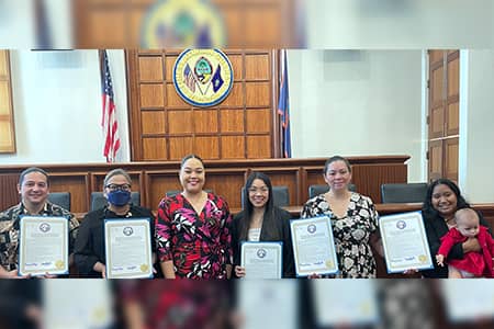 Group photo at the Guam Congress Building