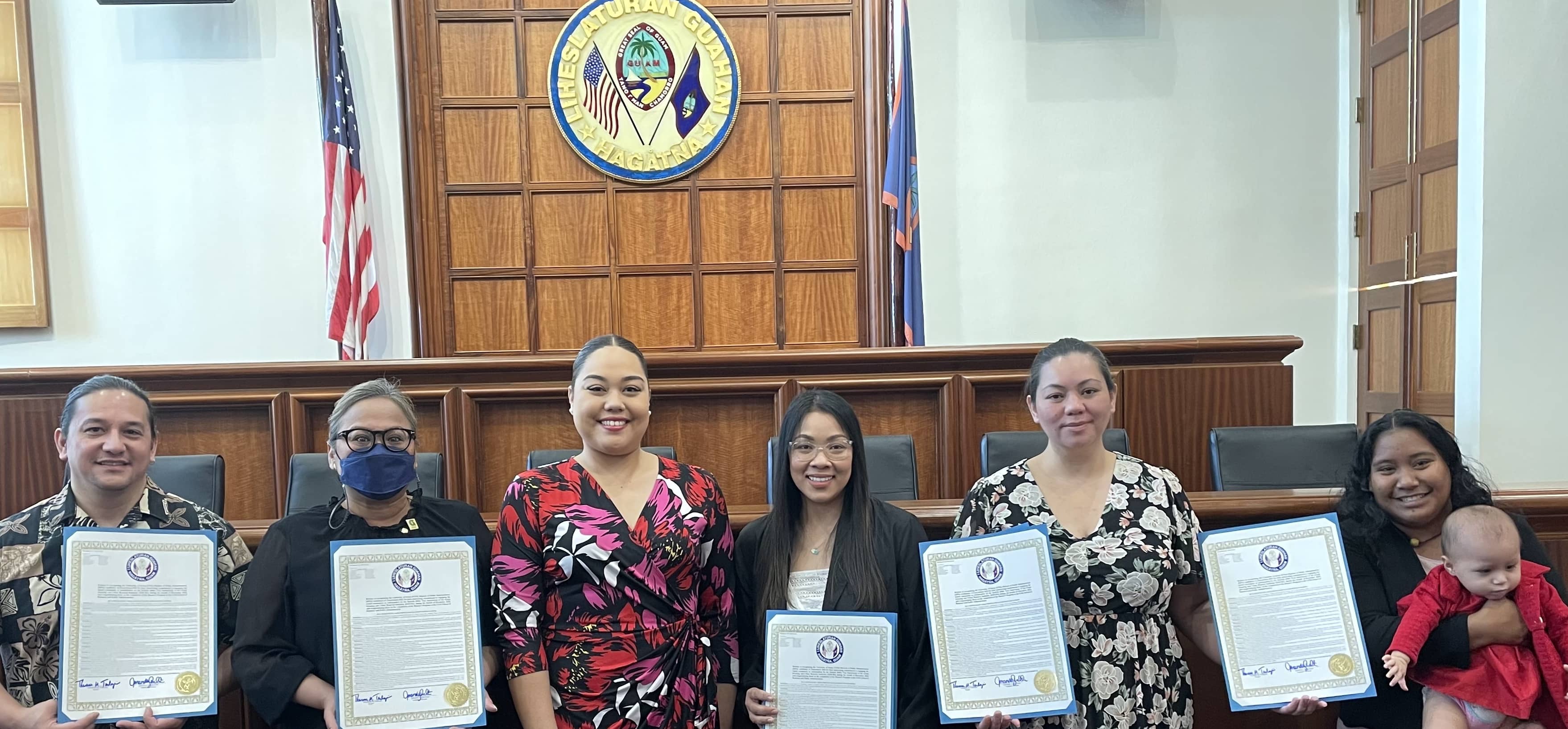 Group photo at the Guam Congress Building