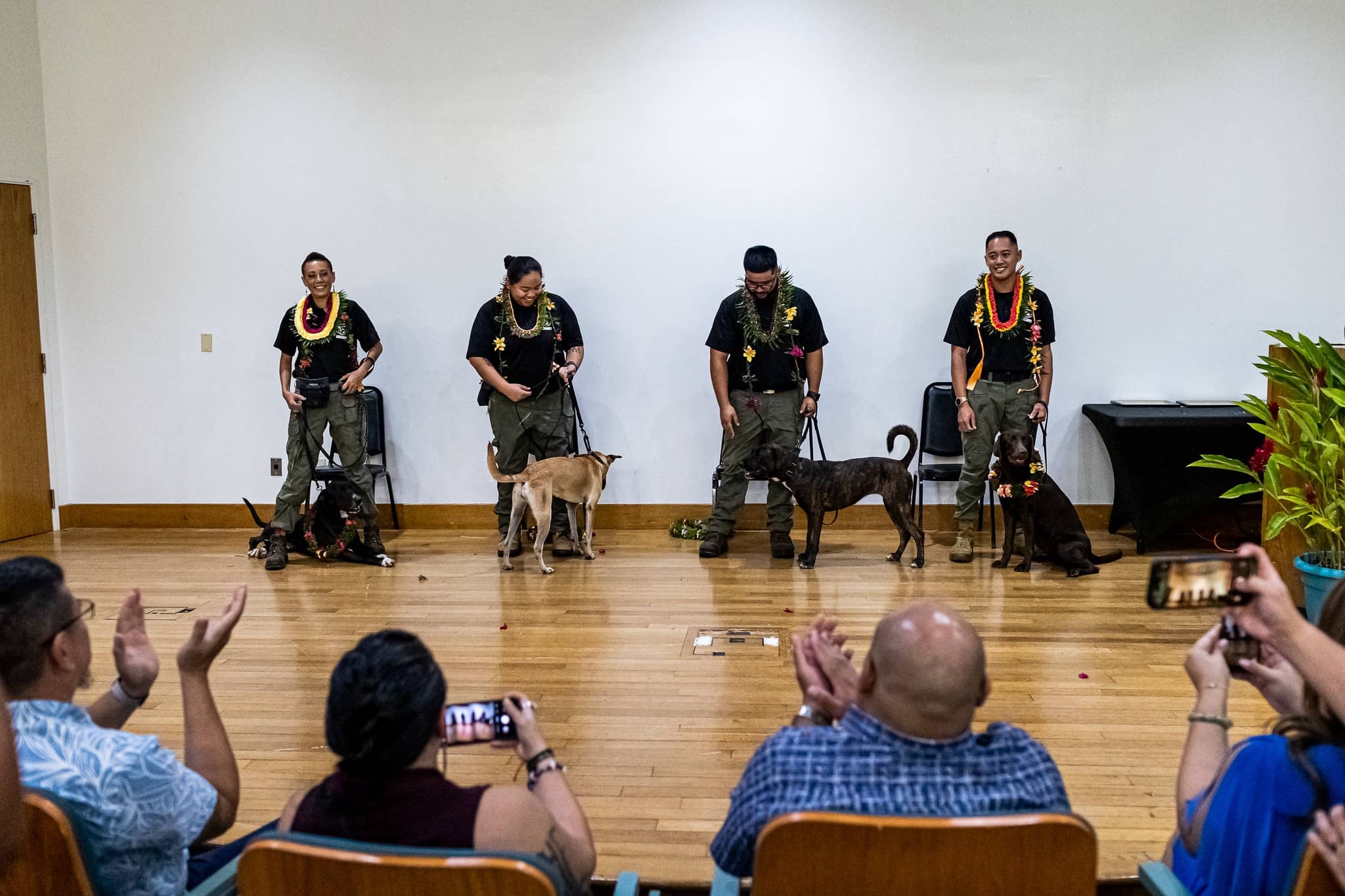 Group photo of the canine team