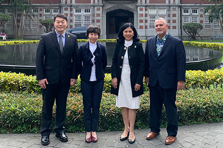 Group photo with Kuan-Ju Chen, Nikki Lin, Anita Borja Enriquez, and Carlos Taitano