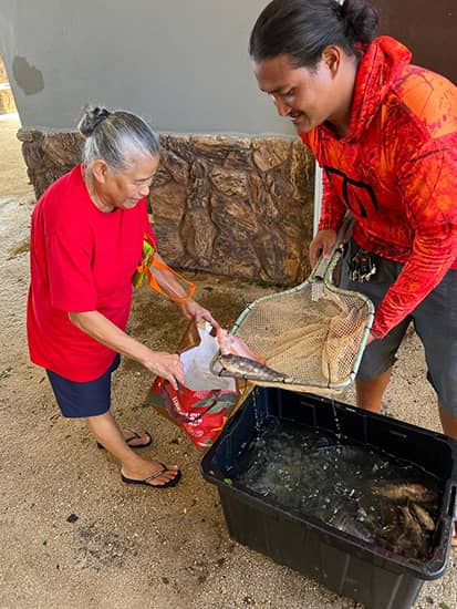 Sea Grant donates Tilapia