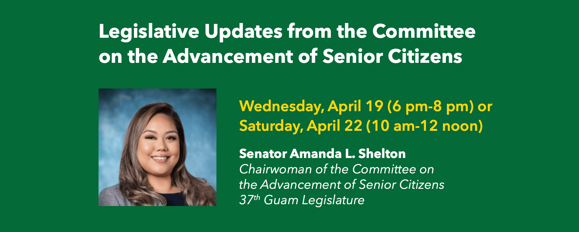 Banner for Updates from Committee on the Advancement of Senior Citizens