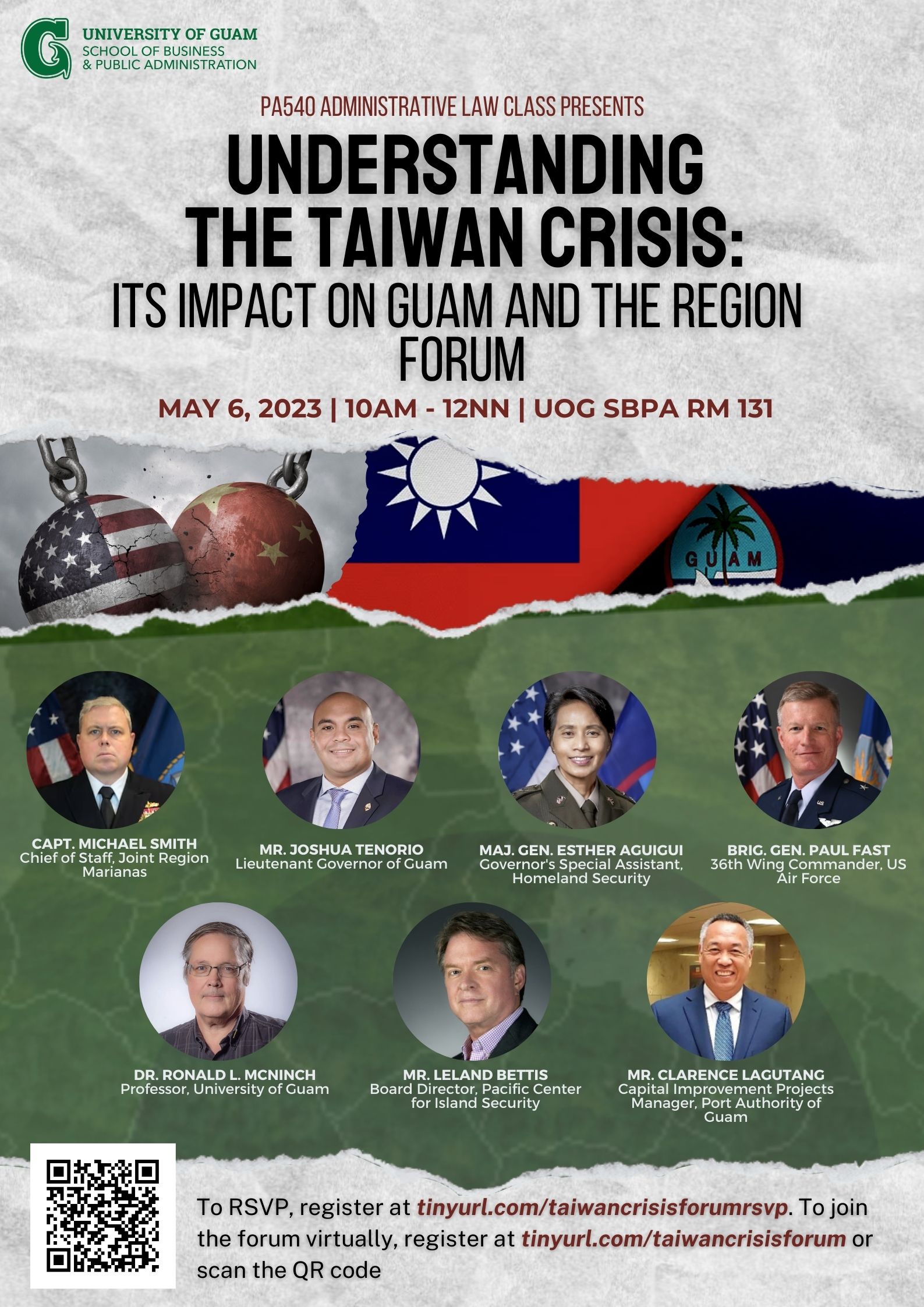 Forum on Taiwan conflict flyer