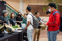 Attendees at a previous UOG job fair