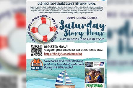 National Safe Boating Week Saturday Story Hour flyer