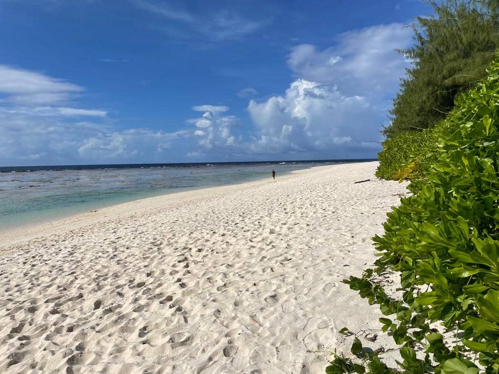 An open view of Ritidian Beach during the day