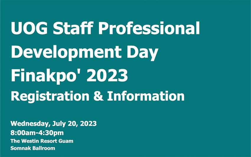 UOG staff professional development day flyer