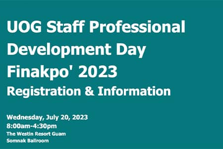 UOG staff professional development day flyer