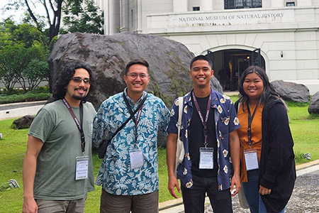 UOG alumni at the Philippine National Museum to study cycad herbarium specimens in July 2023.