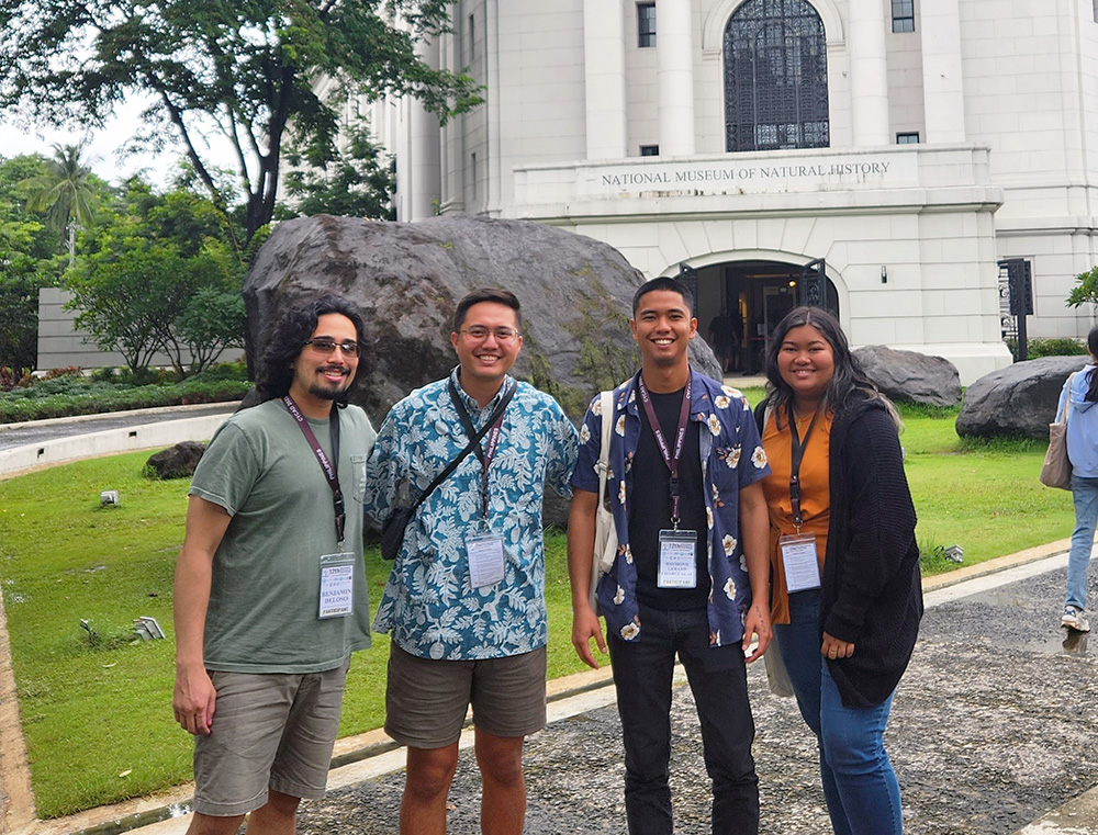 UOG alumni at the Philippine National Museum to study cycad herbarium specimens in July 2023.