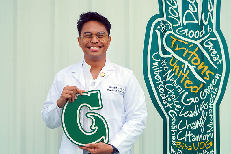 Working in acute care surgery, Nicko Inocencio hopes to comfort patients through a difficult time.