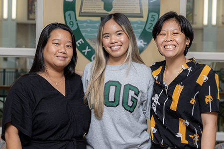 Group photo of McEllie Garcia, Kyona Rivera and Anita Gamazon